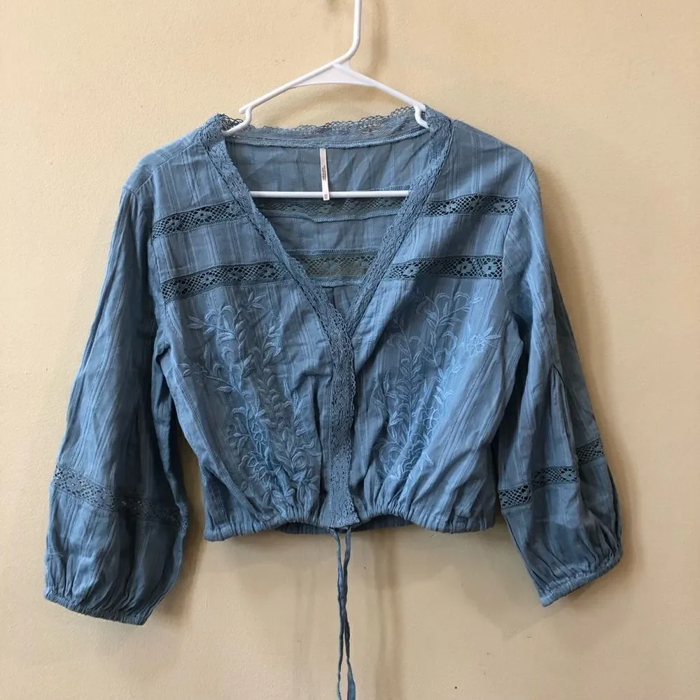 Free People Follow Your Heart Peasant Blouse